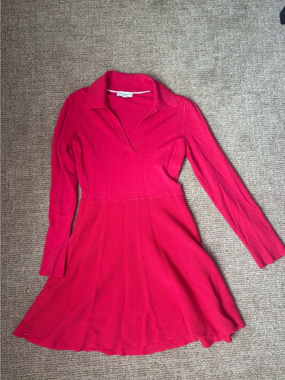 Free Assembly Pink Collared Sweater Dress Size Medium